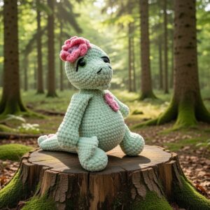Dino mit Blume